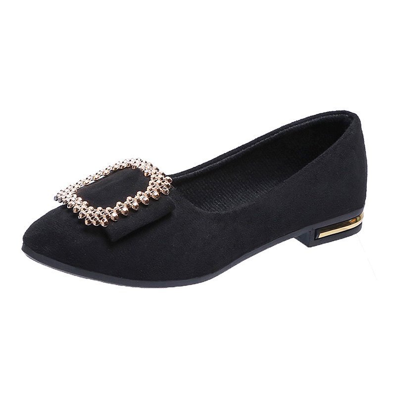 Women's Solid-Colored Everyday Pointed-Toe Low-Heel Flat Shoes foto 4