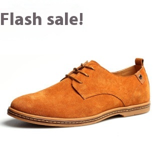 Men's Suede Lace-up Leather Shoes foto 4