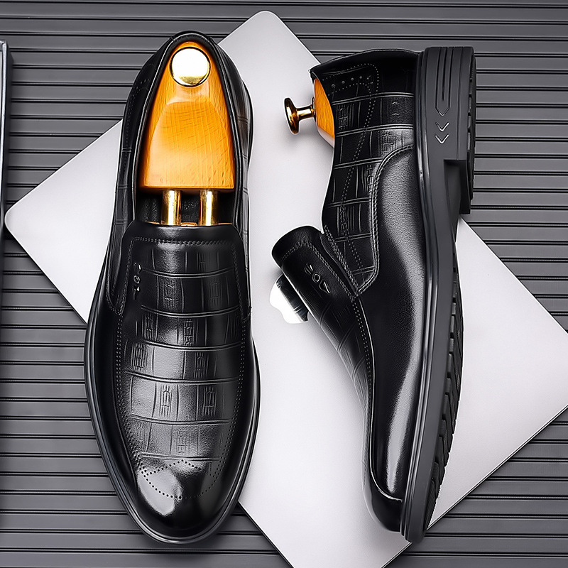 Business Genuine Leather Breathable Men's Pointed Toe Shoes foto 5