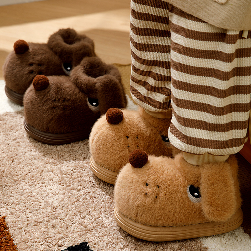 Cartoon Puppy Funny Warm Home Cotton Boots foto 3