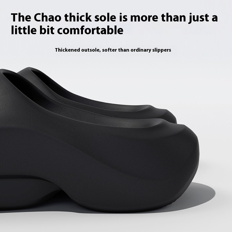 Thick-soled Daddy Slippers Non-slip Wear-resistant Home Couple Outdoor Eva Drooping Sandals foto 4