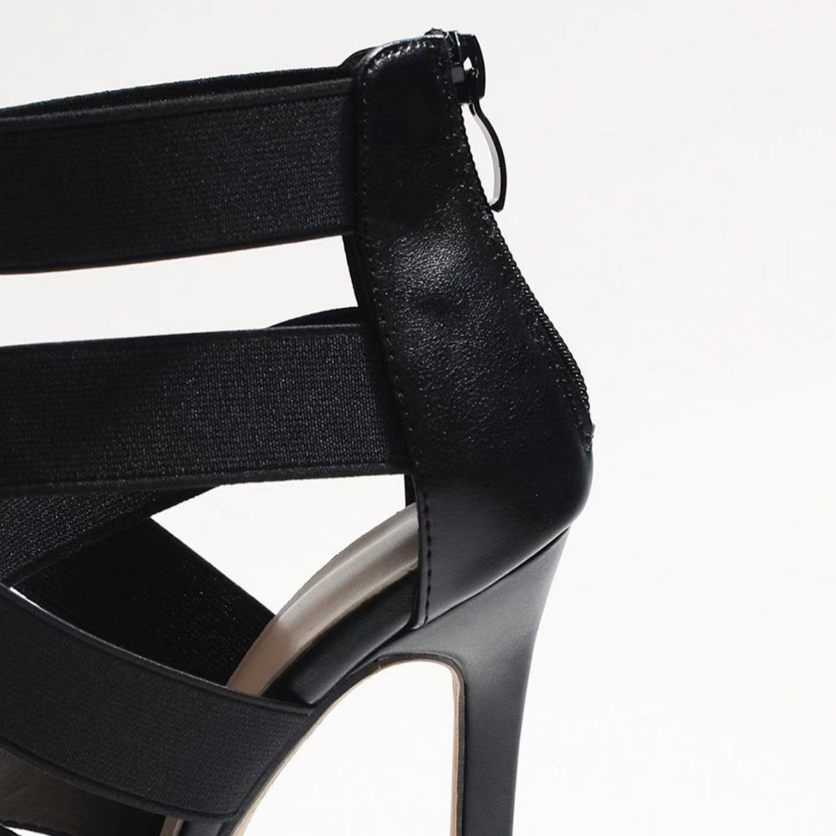 Womens Stylish High-heeled Sandals With A Back Zipper foto 4