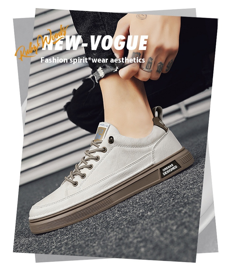 Summer Men's Casual Soft-soled Leather Shoes foto 5