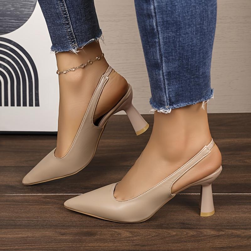 Women's Pointed Toe Stiletto Heel Pumps Elegant White foto 5