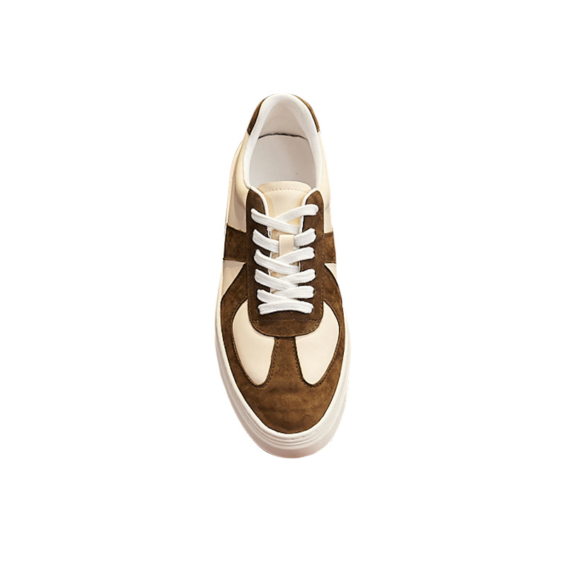 Retro Color Matching Couple Casual Flat Skateboard Shoes foto 4