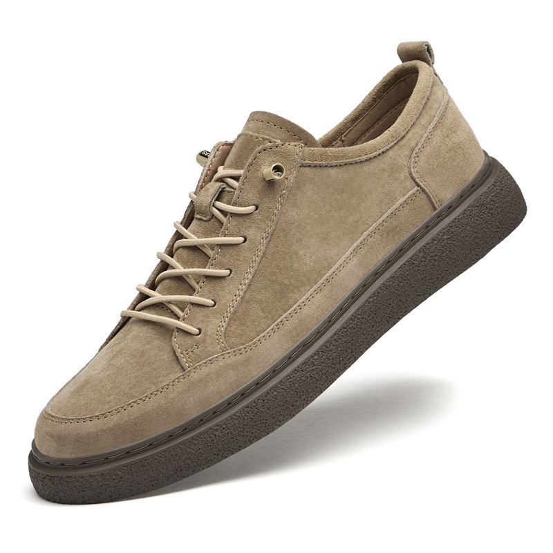 Pigskin Breathable Trendy Stylish Retro Minimalism All-match Soft Bottom No-tie Casual Shoes foto 5