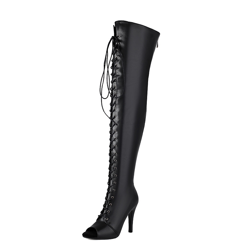 Over The Knee Hollow Out Strap High Heel Women's Boots foto 2