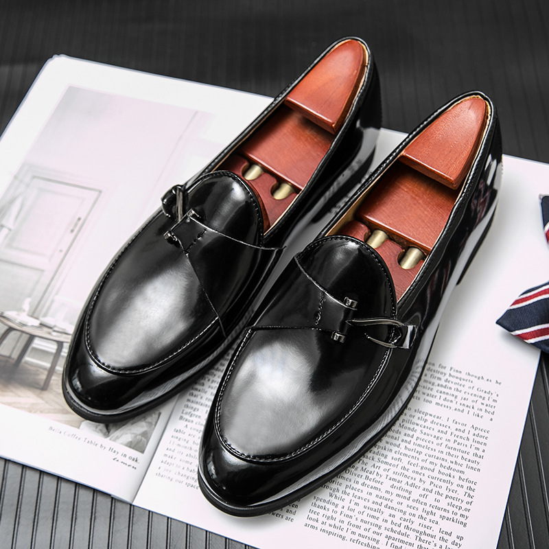 Men's Fashion British Style Casual Leather Shoes foto 5