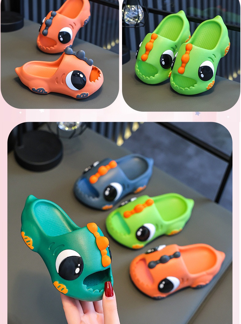 Children's Slippers Bathroom Bath Non-slip Soft Bottom Shit Slippers foto 3