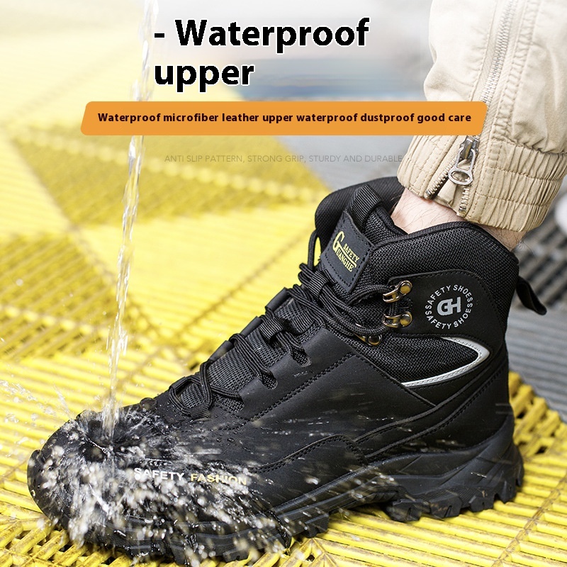 Anti-smashing And Anti-penetration Mountaineering Wear-resistant Waterproof Construction Site Safety Shoes foto 4
