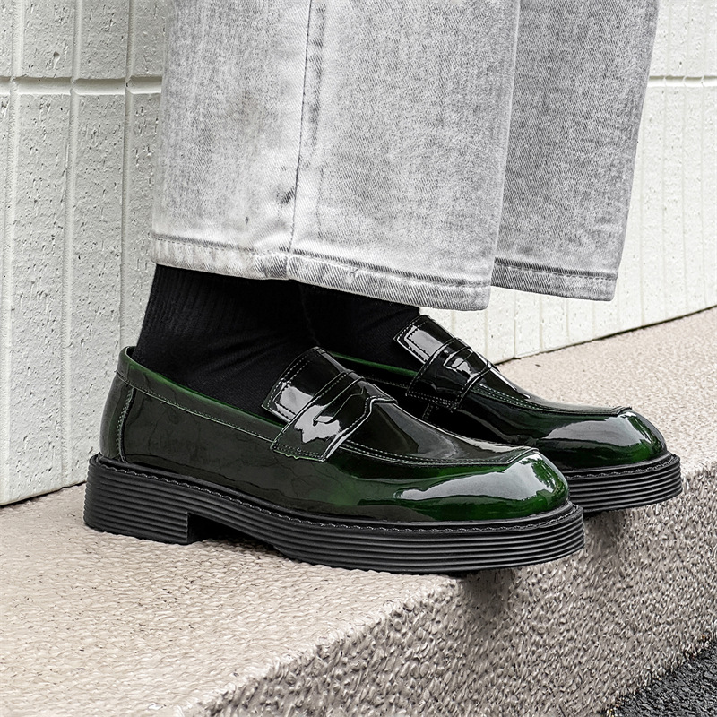 Hong Kong Style Thick-soled British Style Leather Shoes Spring And Autumn Single-layer Shoes foto 5