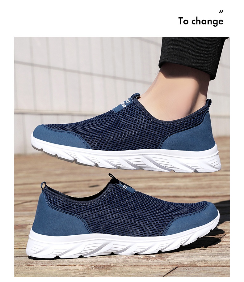Men's Summer Mesh Slip-on Breathable Sneaker Lightweight Travel Shoes foto 2