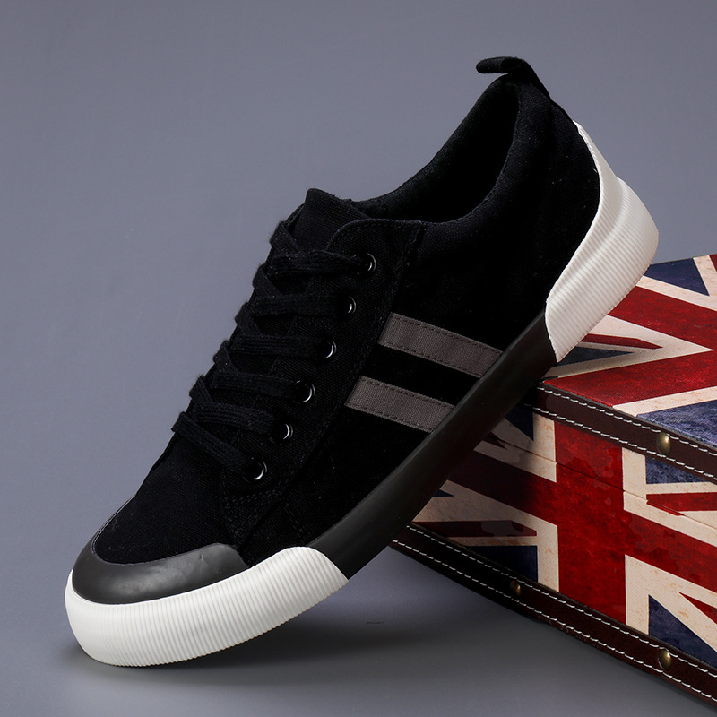 Men's Canvas Shoes Lightweight Breathable All-match Low Top foto 2