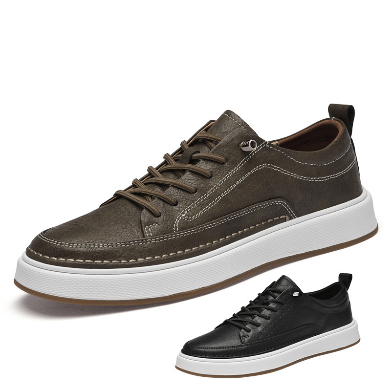 Men's Casual Simple Leather Sneakers foto 2
