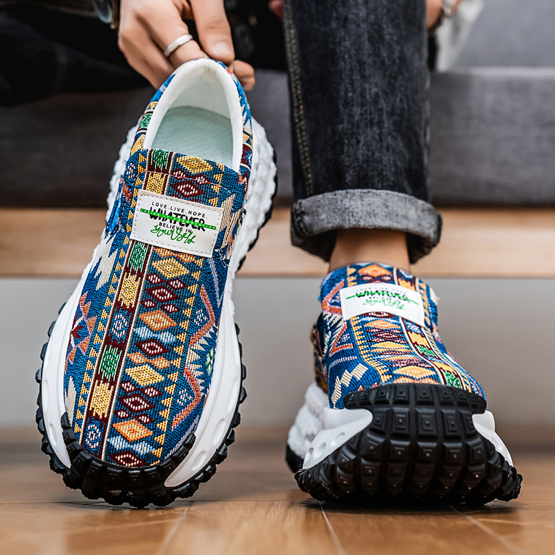 Platform Height Increasing Slip-on Casual Sneakers Trendy Shoes foto 2