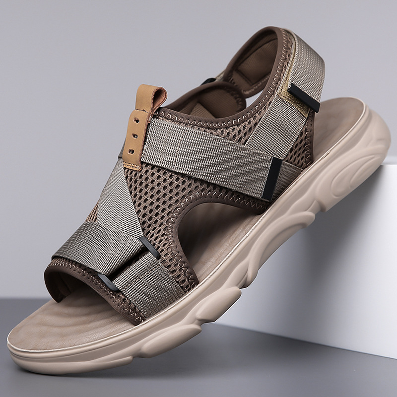 Men's Soft Bottom Non-slip All-matching Outer Wear Roman Beach Shoes foto 4