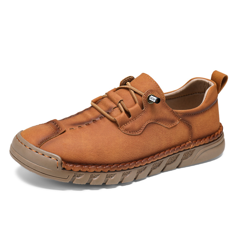 Men's Leather Shoes Lace-up Anti-slip foto 2