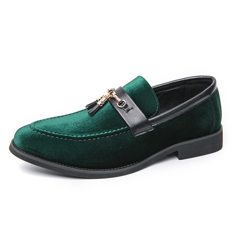 Loafers Solid Color Fringed Leather Shoes foto 3