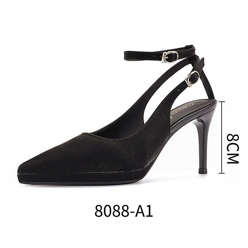 Waterproof Platform Suede Pointed Stiletto Heel High Heels foto 3