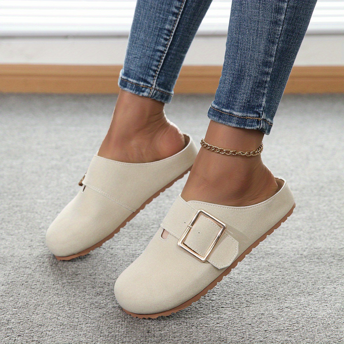 Women's Closed Toe Low Top Canvas Slippers foto 3