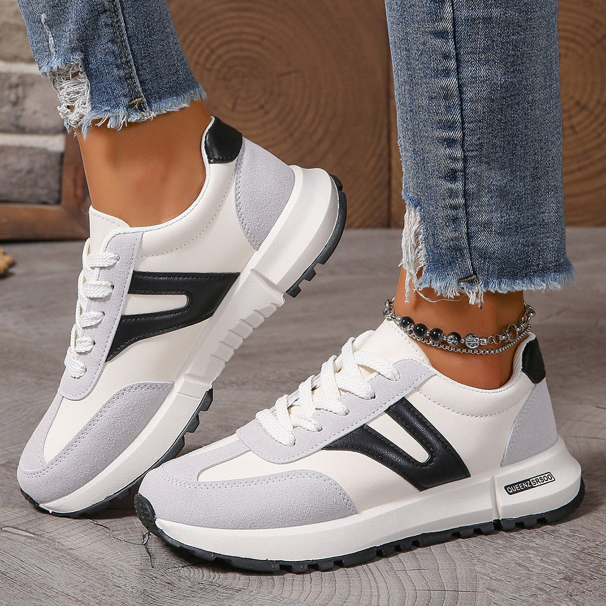 Mesh Breathable Running Sneakers With A Flat Sole foto 3