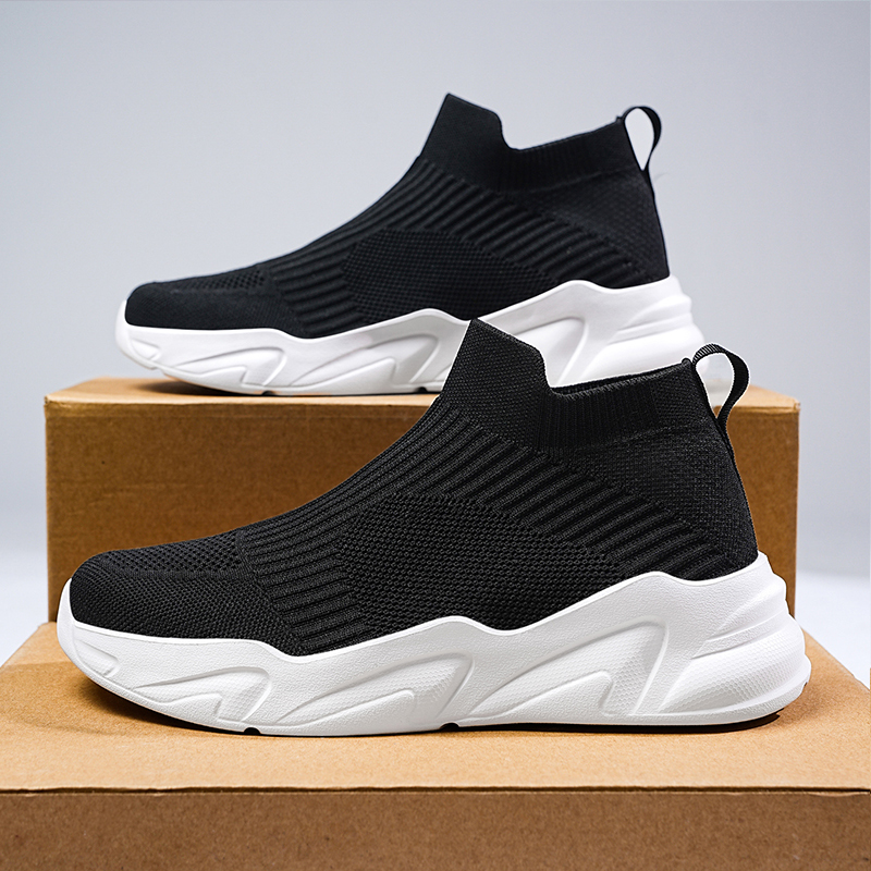 Men's Mid-cut Laceless Knit Sock Shoes foto 5