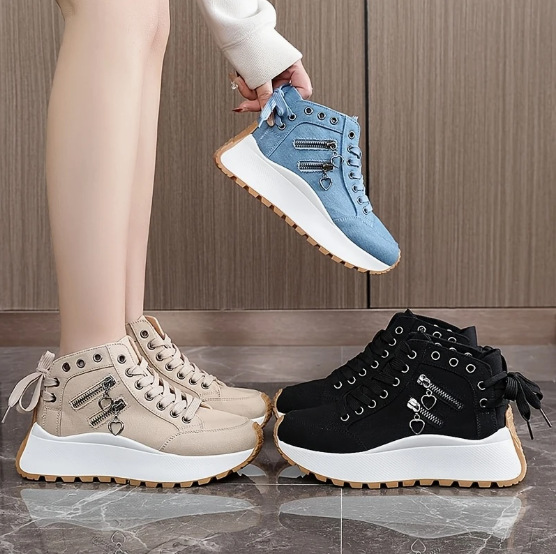 High-top Platform Female Fashion Casual Board Shoes foto 2
