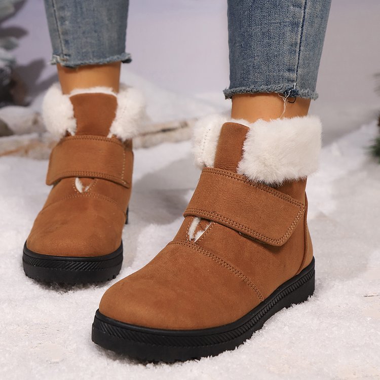 Female Fashion Velvet Padded Thick Cotton Shoes foto 4
