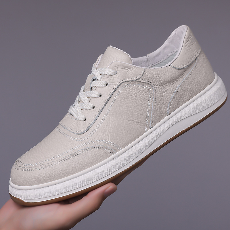 Casual Soft Leather Soft Bottom Men's Sneakers foto 5