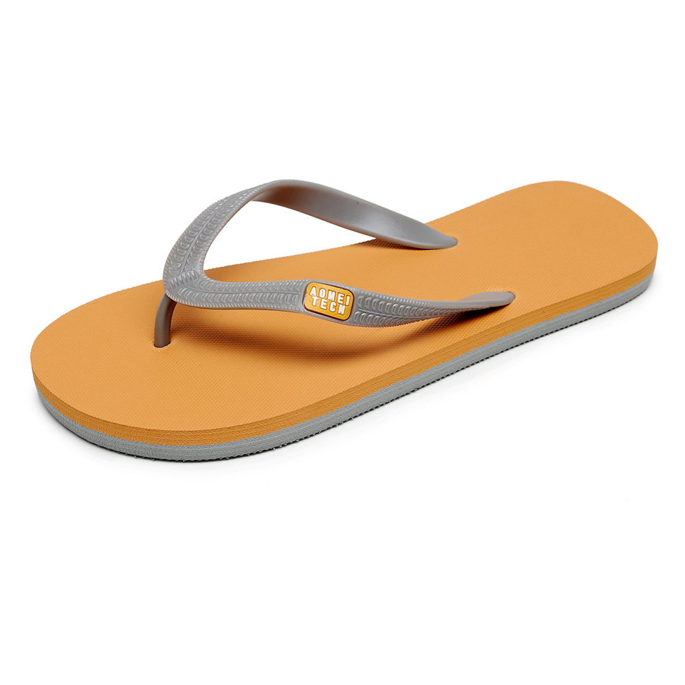 Men's Trendy Rubber Non-slip Fashion Flip-flop Beach Slippers foto 5