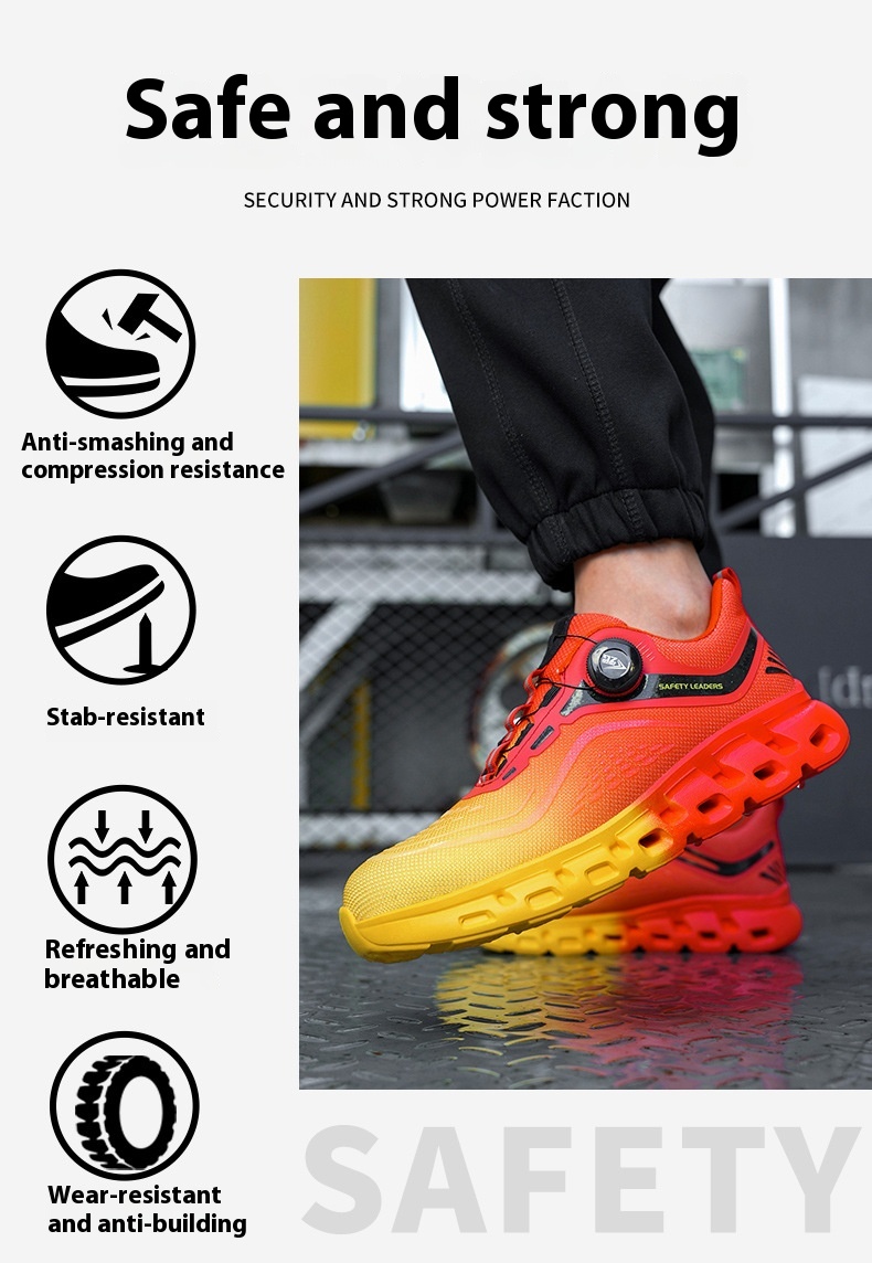 Anti-smashing Anti-penetration Steel Toe Breathable And Wearable Safety Shoes foto 2