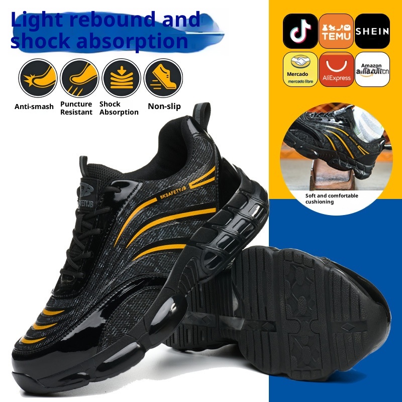 PU Leather Labor Protection Shoes With Anti-smashing Function foto 4