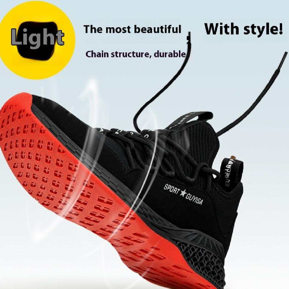 Labor Protection Shoes Anti-smashing And Anti-stab Safety Shoes Non-slip Comfortable Comfortable Protective Footwear Work Shoes foto 4