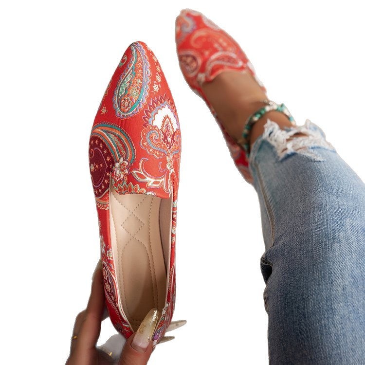 Women's Creative Print Versatile Flat Pointed-toe Loafers foto 4