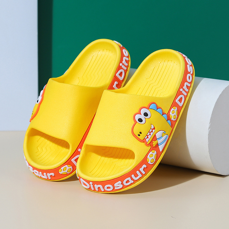 Children's Slippers Children's Shoes Cartoon Dinosaur Slippers foto 2