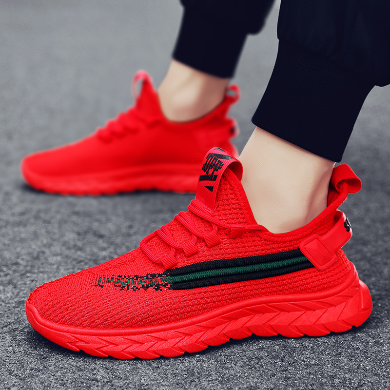 Summer Breathable Men's Sneaker Red foto 2