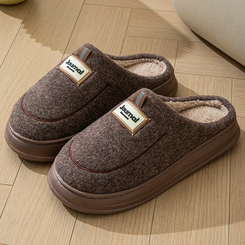 Men's Warm Thickened Bottom Plus Size Cotton Slippers foto 4