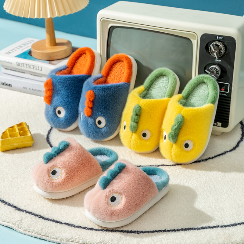 Children's Cotton Slippers Cute Dragon Home Non-slip Waterproof foto 4