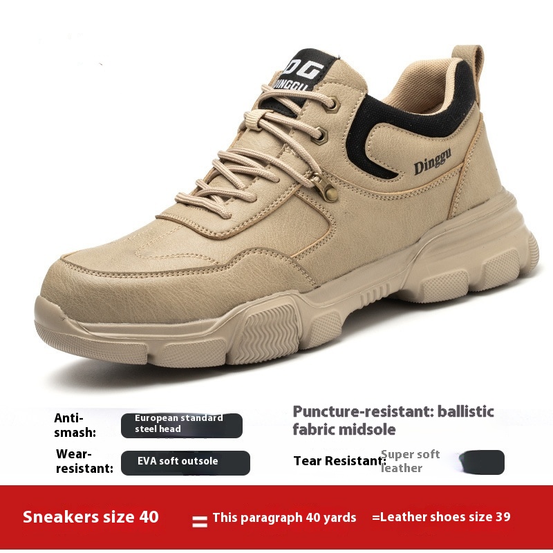 Labor Protection Shoes For Men Anti Smashing And Anti Piercing, All Season Safety Steel Head foto 2
