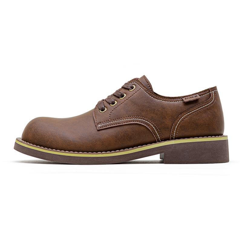 Fashion Men's Retro British Style Casual Leather Shoes foto 3