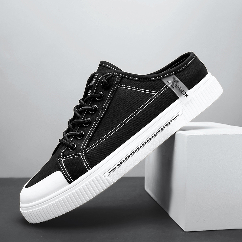 Men's Versatile Casual Sneakers Heelless Canvas Shoes foto 4