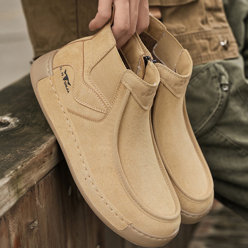Autumn Side Zipper Vgenuine Leather Non-slip Work Shoes foto 5