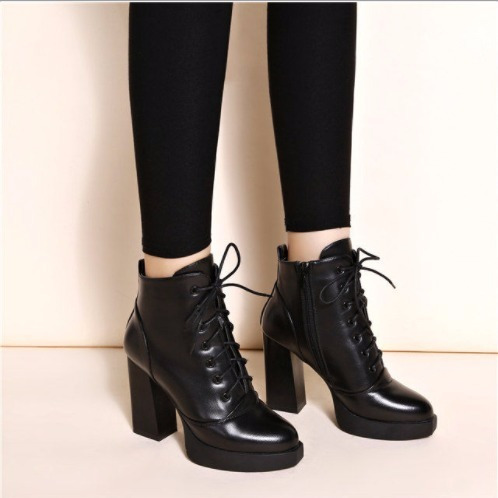 New High-heeled British-style Versatile Korean-style Boots foto 3