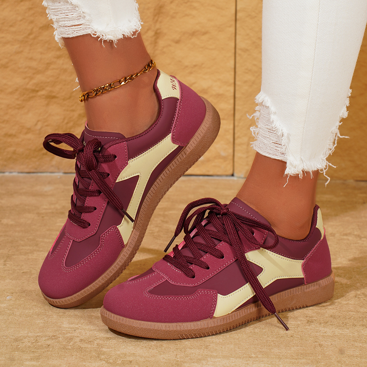 Spring And Autumn New All-match Moral Training Women's Lace-up Casual Shoes foto 2