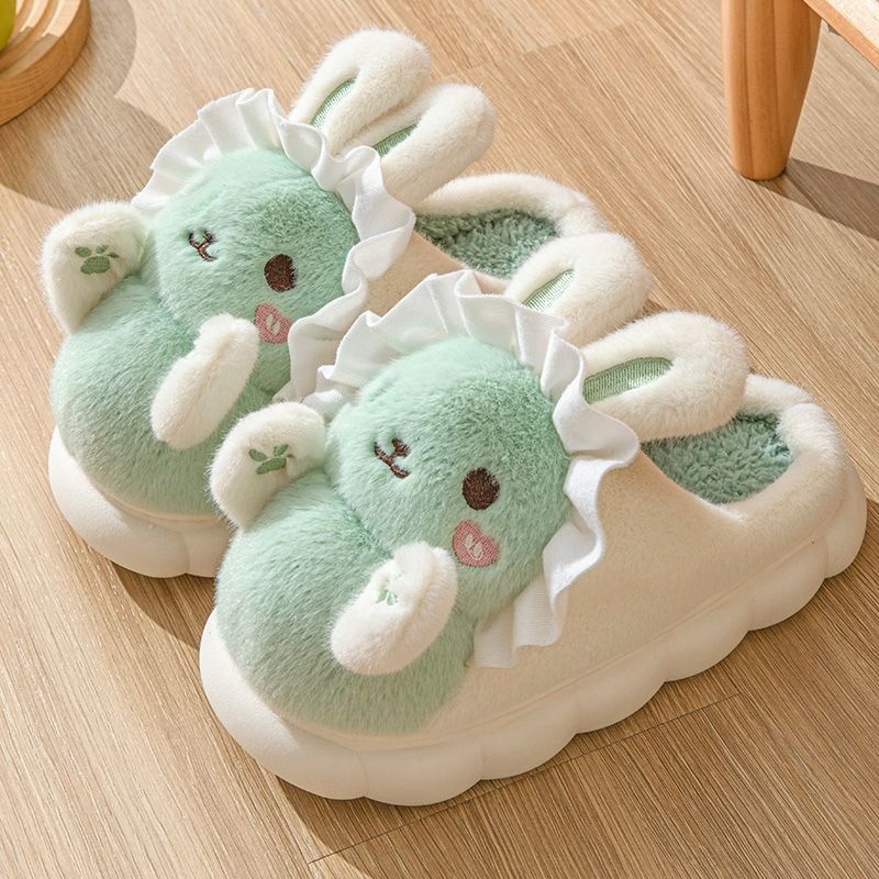 New Cute Hug Rabbit Girl Cartoon Cotton Slippers foto 3