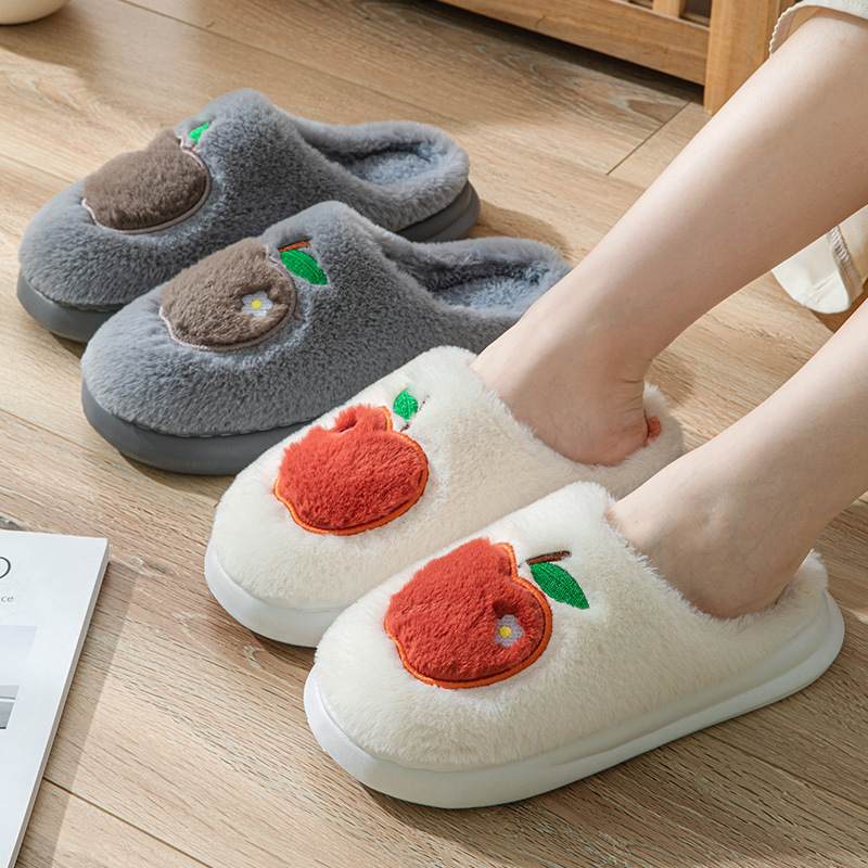 Cotton Slippers Women's Indoor Home Plush Warm Slippers foto 3