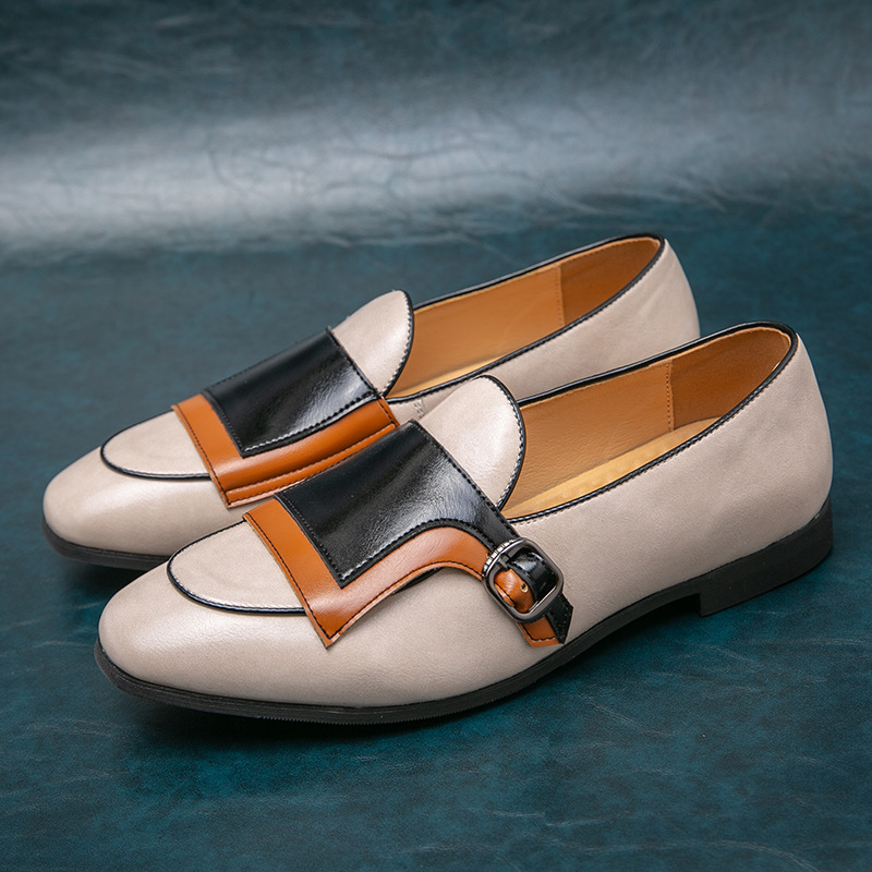 Personality Trendy Men's One Pedal Loafer Leather Shoes foto 5