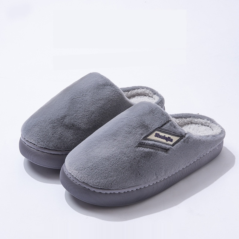 Men's Winter New Indoor Home Velvet Thermal Non-slip Platform Slippers foto 3