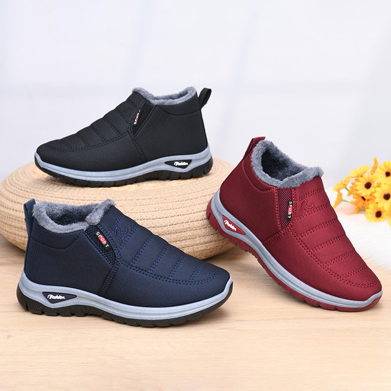 Winter Fleece-lined Thick Non-slip Wear-resistant Shoes For The Old foto 4