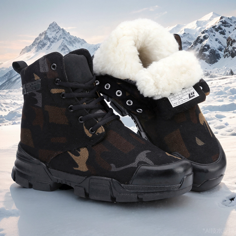 Three-proof Wool Snow Boots Thick Warm Waterproof foto 3